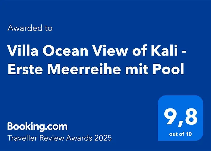 Villa Ocean View Of Kali - Erste Meerreihe Mit Pool